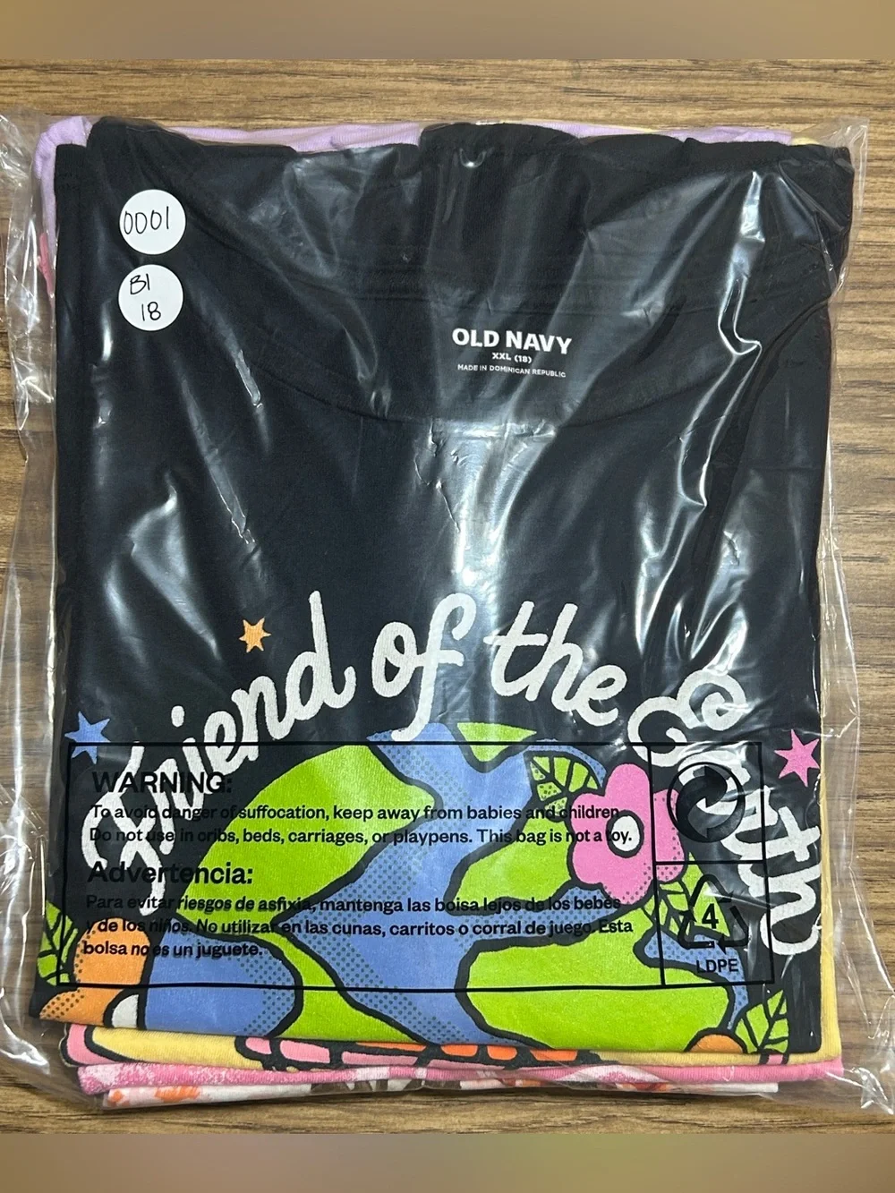 (0001) Girls: XXL 18 Old Navy 5pc Graphic Tees Bundle- B1